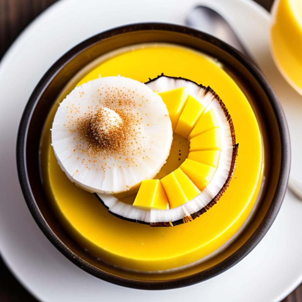 picture of Coconut Custards with Mango